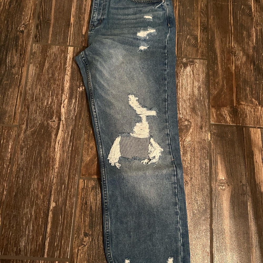 Classic Blue Distressed Skinny Jeans